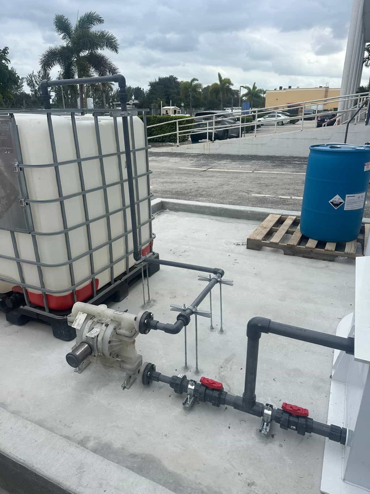Before and after of a Water pump installation by a plumber in Doral